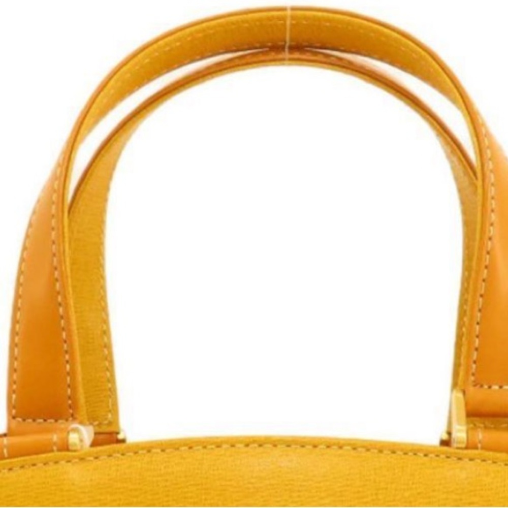 Burberry Yellow Leather-Trim Tote Bag - Picture 3 of 10